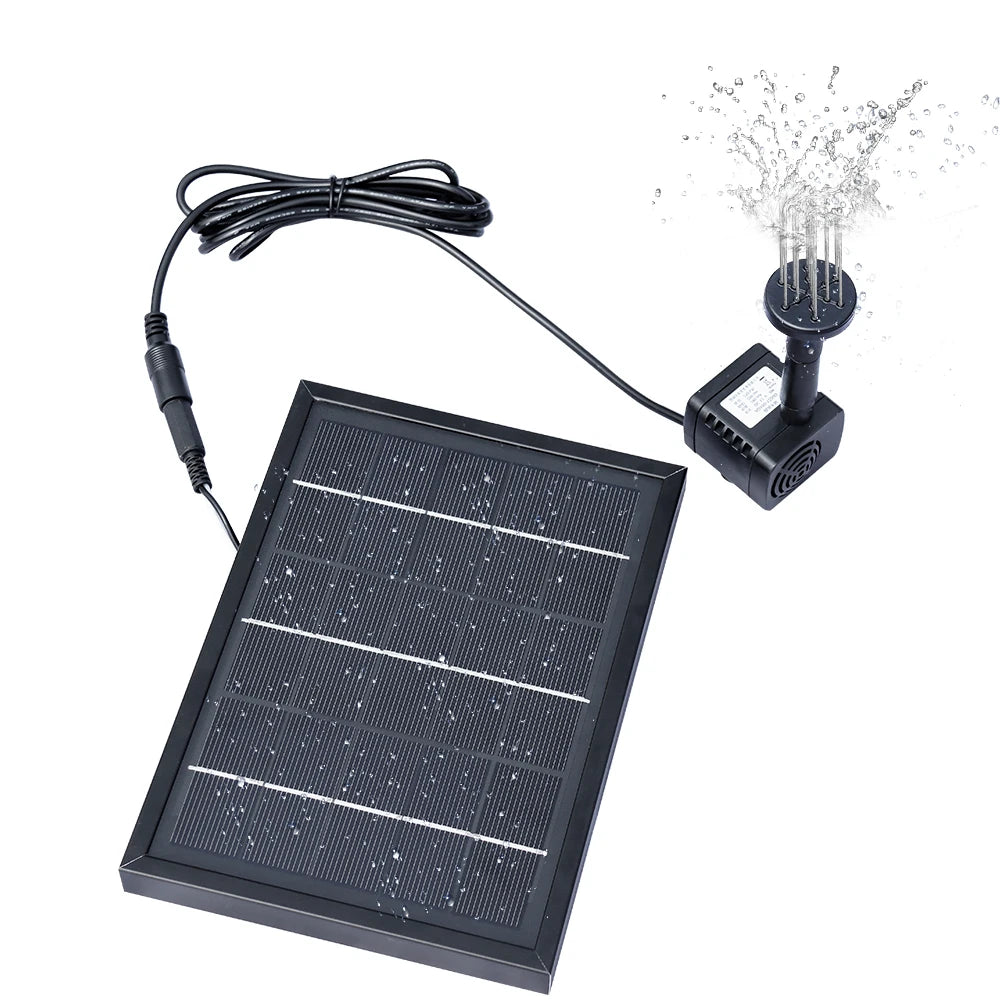 Pompe à eau à énergie solaire 7.5V 3W, panneau solaire, étang de jardin 