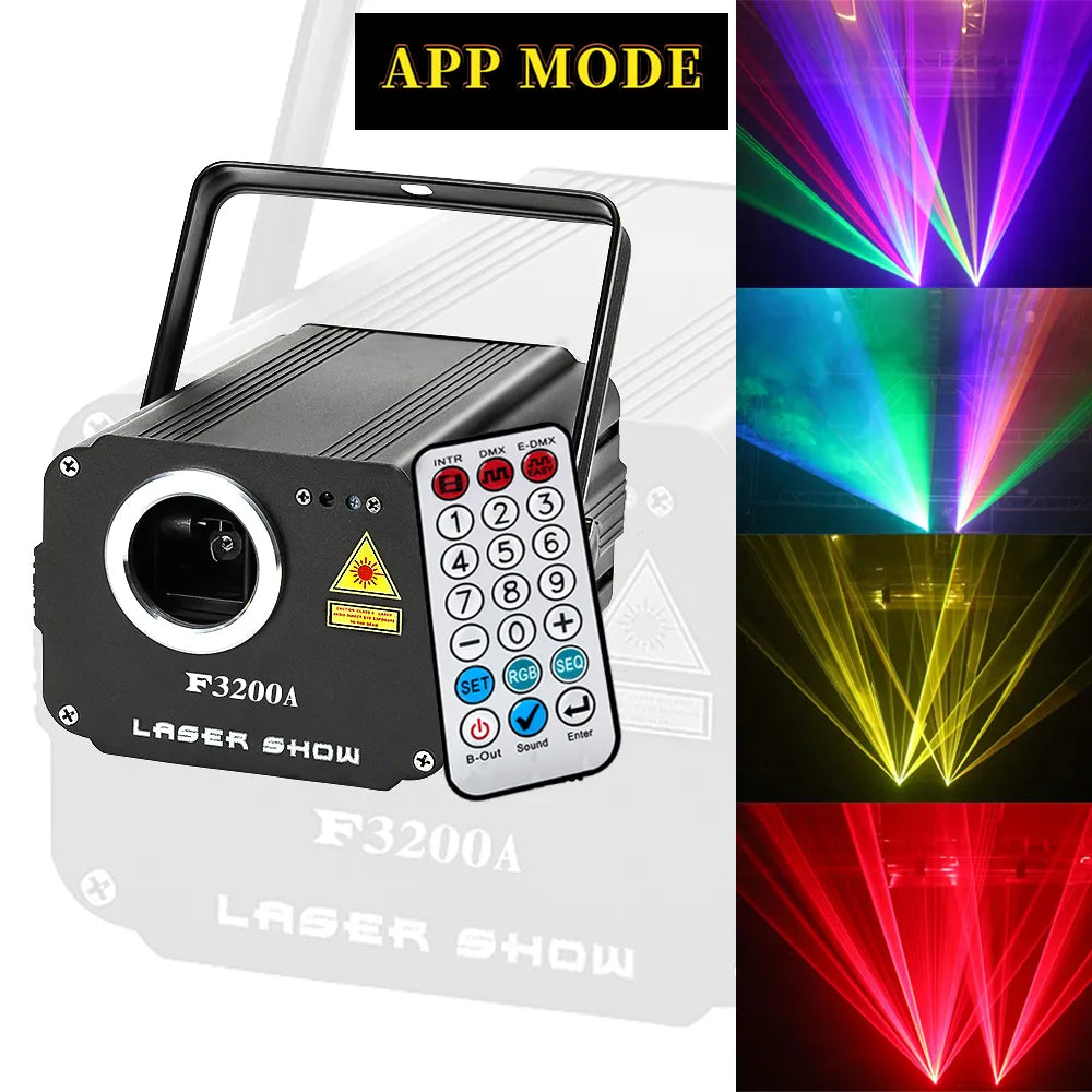 Contrôle par application laser RVB 2W