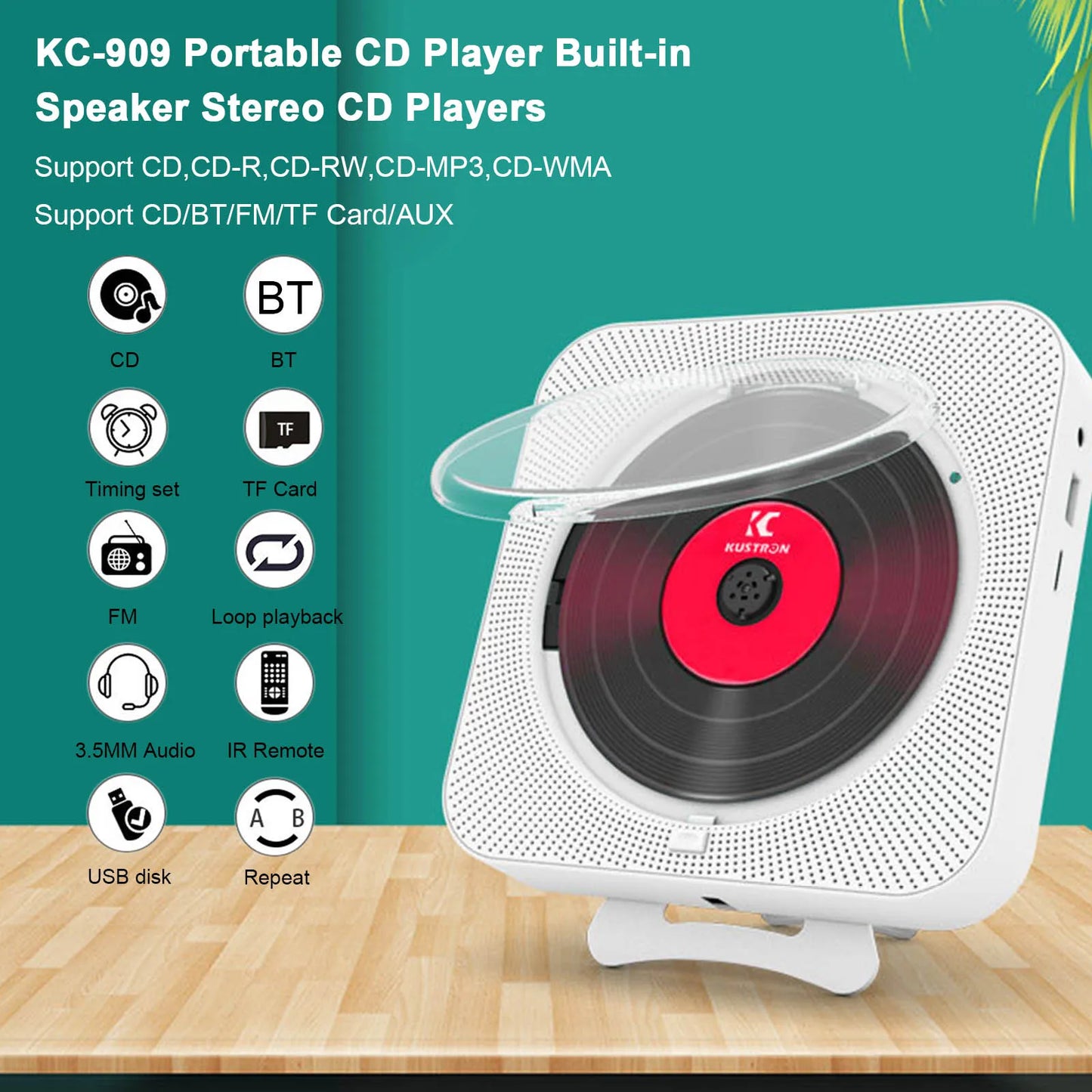 Portable CD Player with Bluetooth 