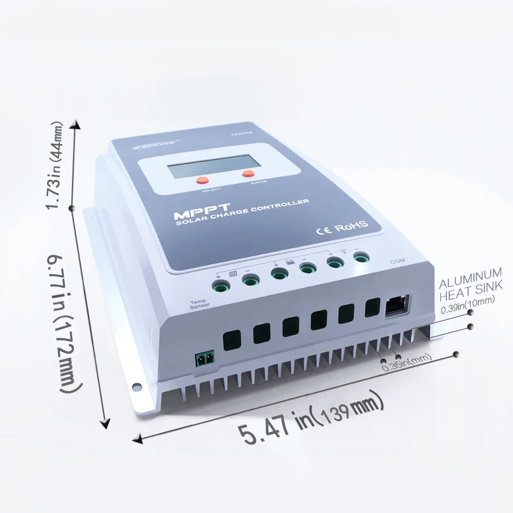 Contrôleur de Charge solaire EPEVER 12V 24V MPPT 40A 30A 20A 10A 4210AN 3210AN contrôleur de Charge solaire de voiture à affichage LCD haute efficacité 