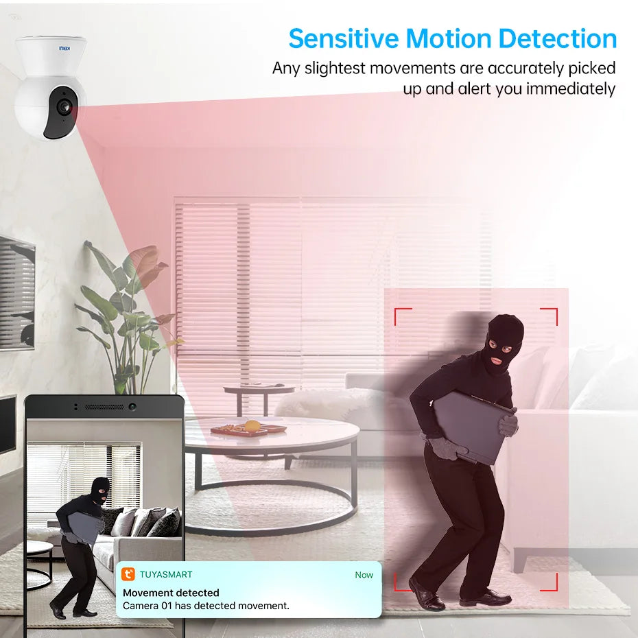 HD1080p + infrared indoor surveillance camera with WiFi monitoring (64GB memory included) 