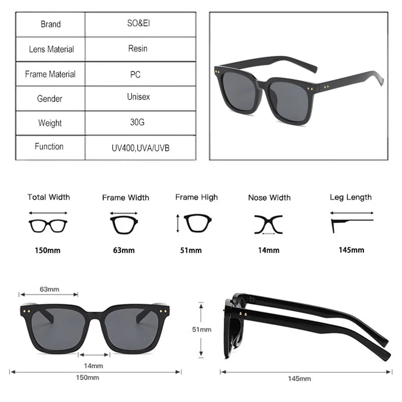 Lunettes de soleil UV400 de mode populaire