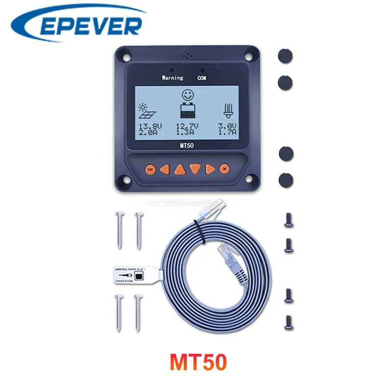 Contrôleur de Charge solaire EPEVER 12V 24V MPPT 40A 30A 20A 10A 4210AN 3210AN contrôleur de Charge solaire de voiture à affichage LCD haute efficacité 