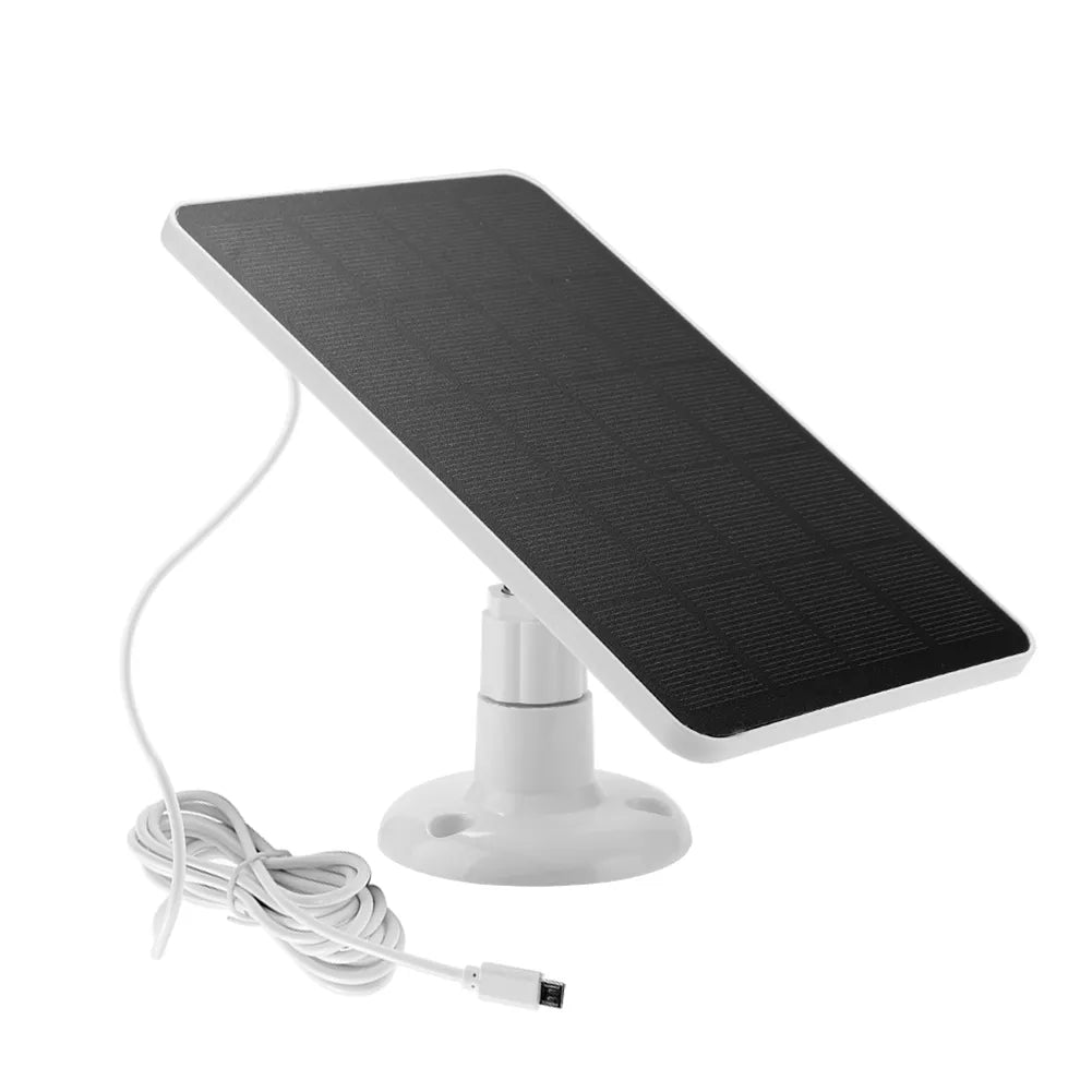 Panneau solaire 10W 5V 2 en 1, Micro USB + Type C, chargeur de cellules solaires d'extérieur pour caméra de sécurité/petit système d'éclairage domestique 