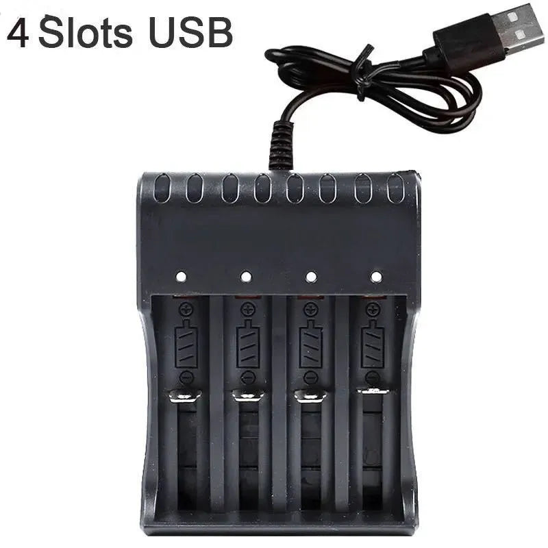 Charger for Rechargeable Batteries 1 / 2 / 4 Slots 18650 Lithium Battery Charger