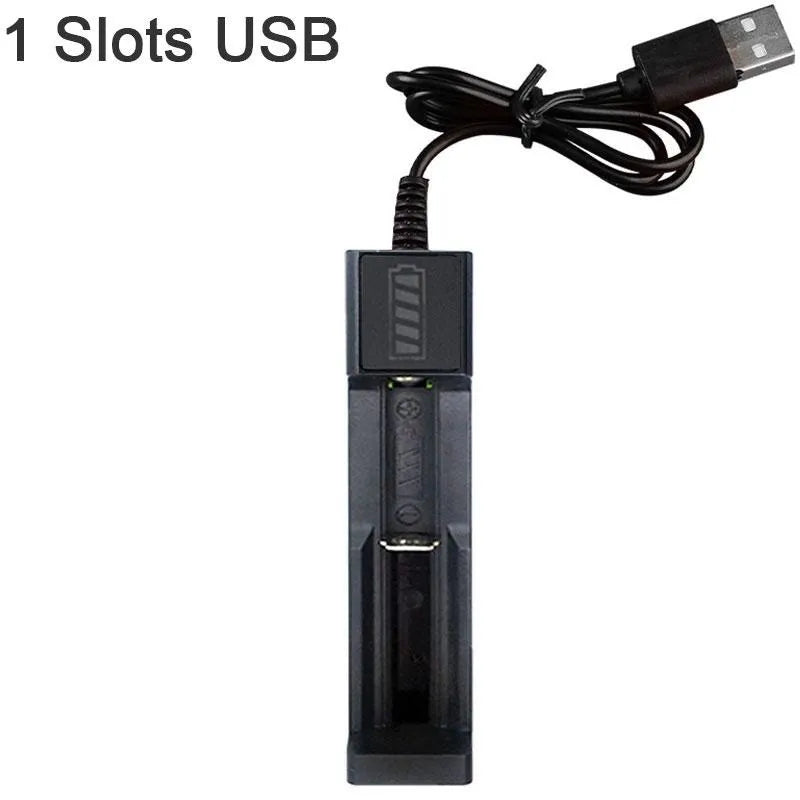 Charger for Rechargeable Batteries 1 / 2 / 4 Slots 18650 Lithium Battery Charger