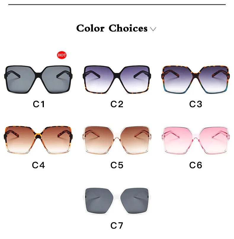 Lunettes de soleil carrées mode femme 