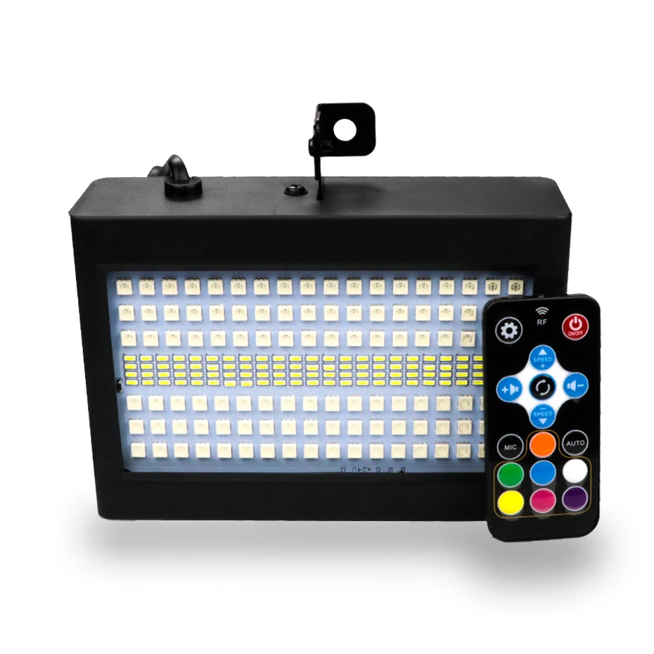 Projecteur de lumière stroboscopique programmable 204 LED RVB 