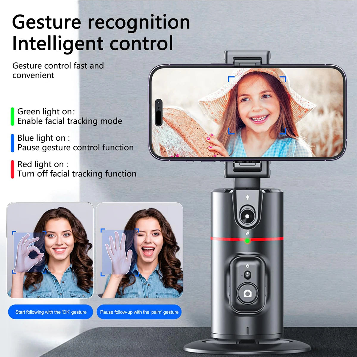 Auto Face Tracking Phone Holder Live Streaming 