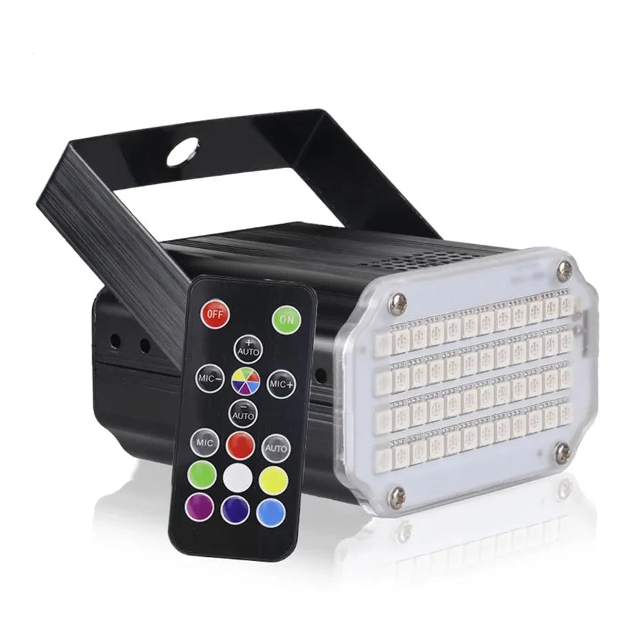 Projecteur stroboscopique 48 LED RVB/Blanc/Ultraviolet 