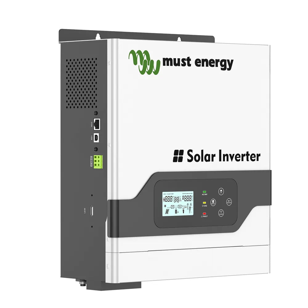 MUST Energy – onduleur solaire hybride MPPT 60A, 3kw, 24/220/230V, sortie PV 145V, système solaire hors réseau, moniteur WIFI, écran LCD 