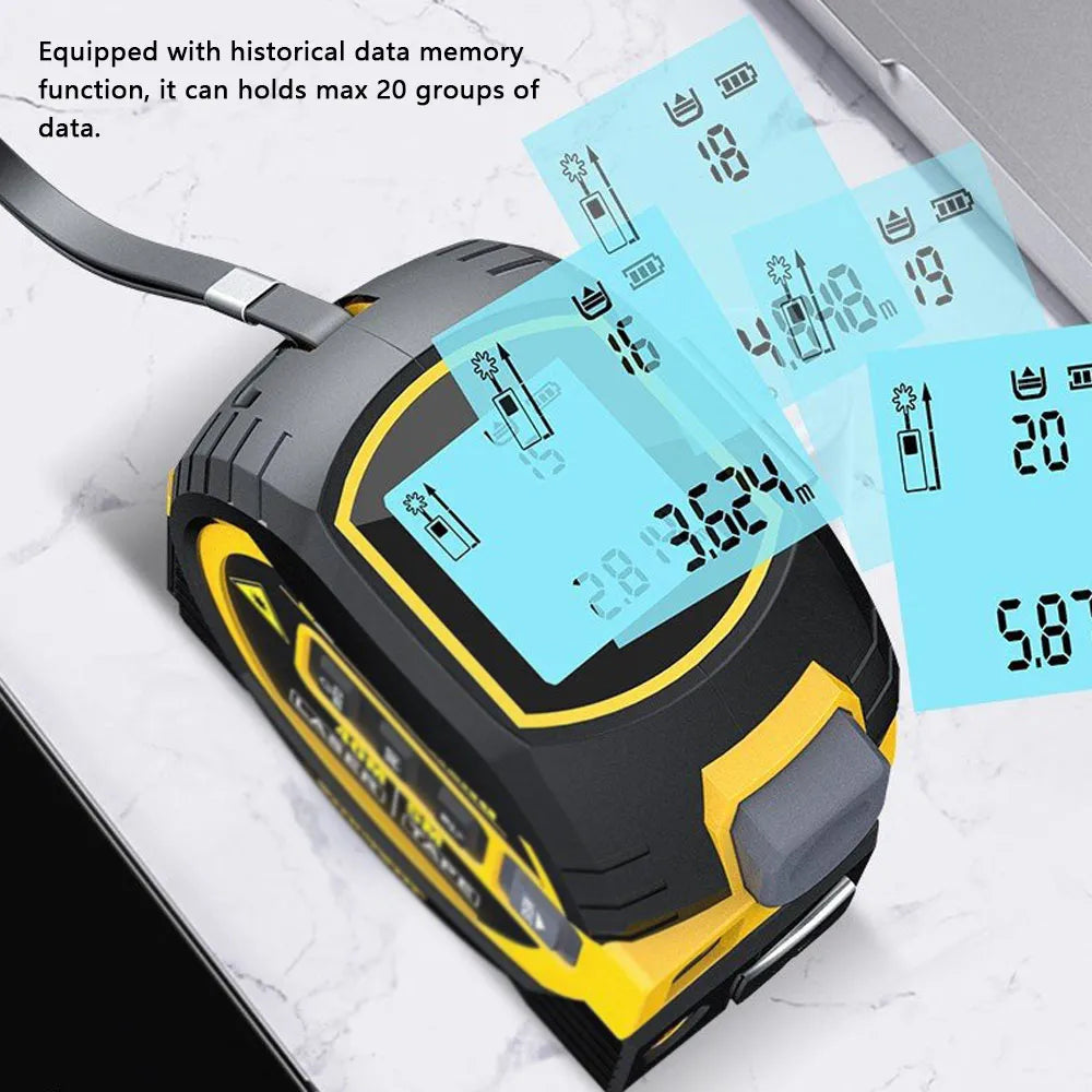 Laser distance meter, tape measure, digital rangefinder 