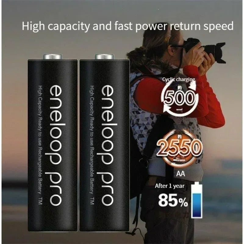 Piles rechargeables AA pro 2550mAh 1,2V NI-MH (Pack 4 unités) 