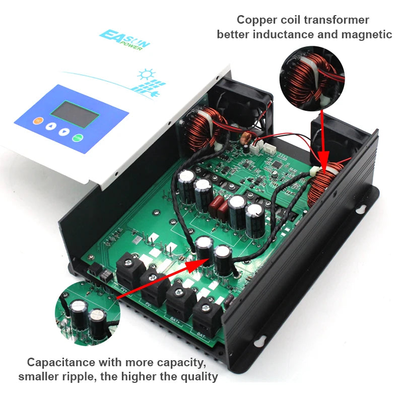 Contrôleur de Charge solaire MPPT chargeur de batterie rétro-éclairage LCD régulateur solaire 20A/30A/40A/80A/100A 12V/24V/36V/48V Max 150 V CC 