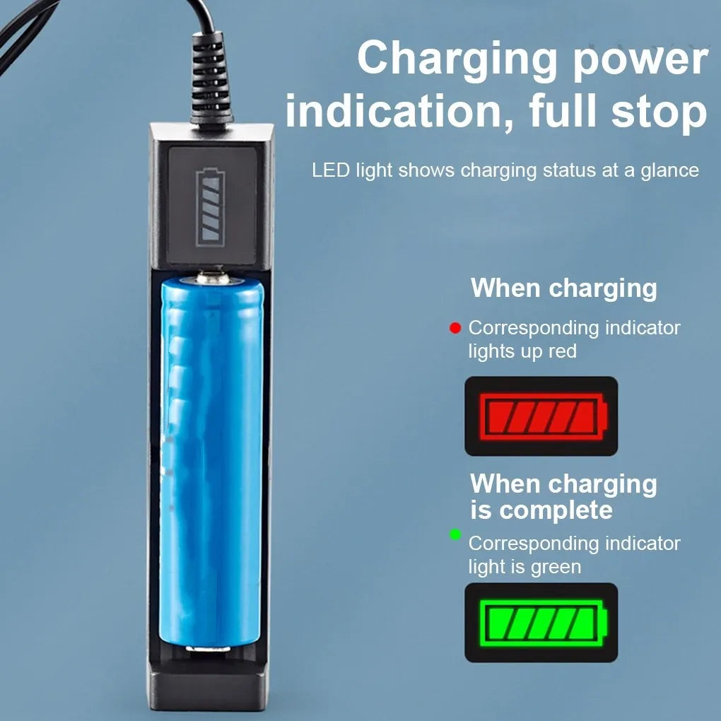 Charger for Rechargeable Batteries 1 / 2 / 4 Slots 18650 Lithium Battery Charger