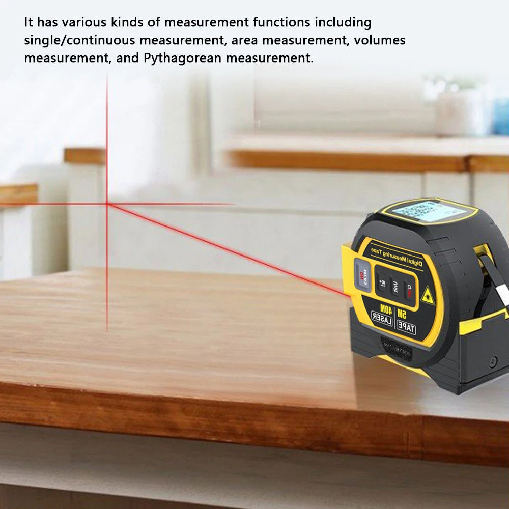 Laser distance meter, tape measure, digital rangefinder 