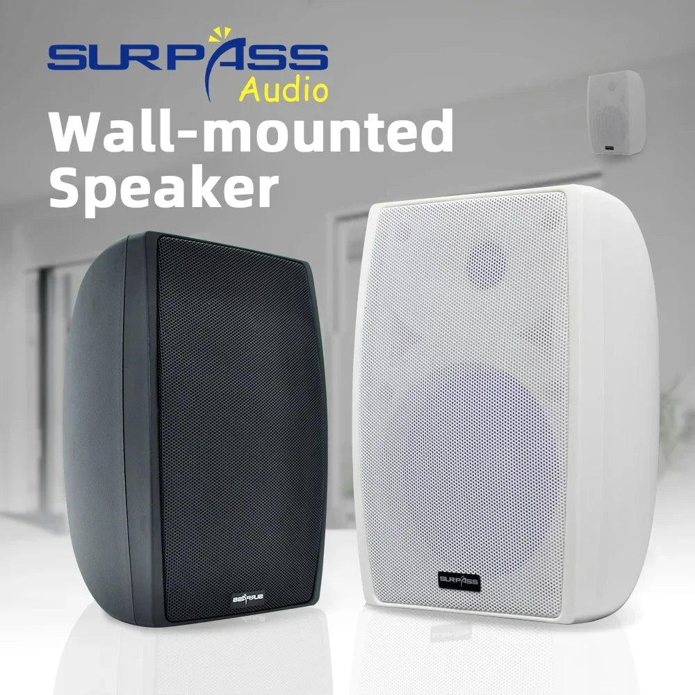 Home Theater Sound System 20W 8Ohm Passive Wall Mounted Speaker Stereo Sound Wall Audio for Meeting Room Apartment 