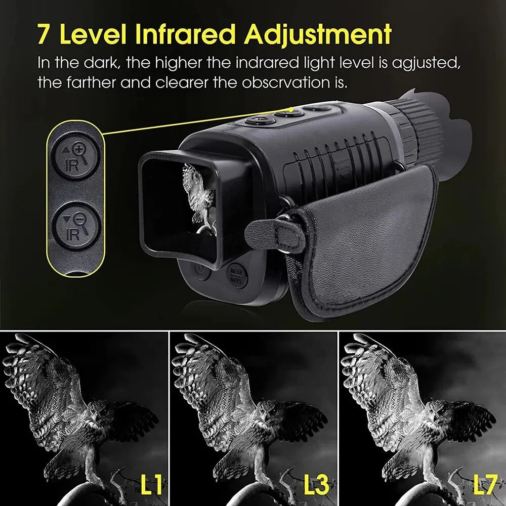 Dispositif monoculaire de Vision nocturne, caméra infrarouge HD 1080P, Zoom numérique 5X