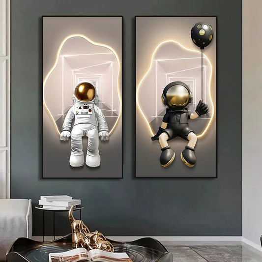 Decorative canvas astronaut 