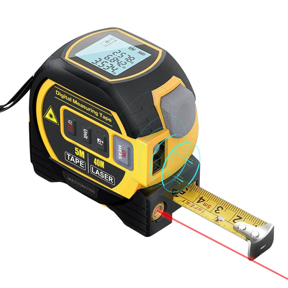 Laser distance meter, tape measure, digital rangefinder 