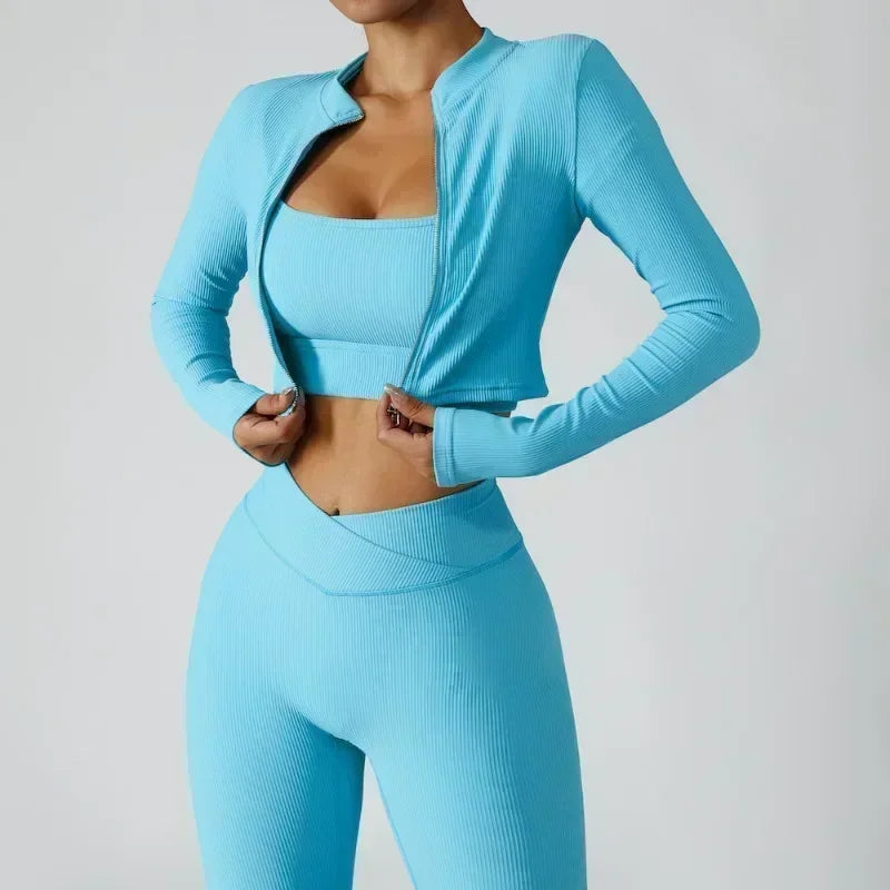 Ensemble de sport 3 pièces pour femme 