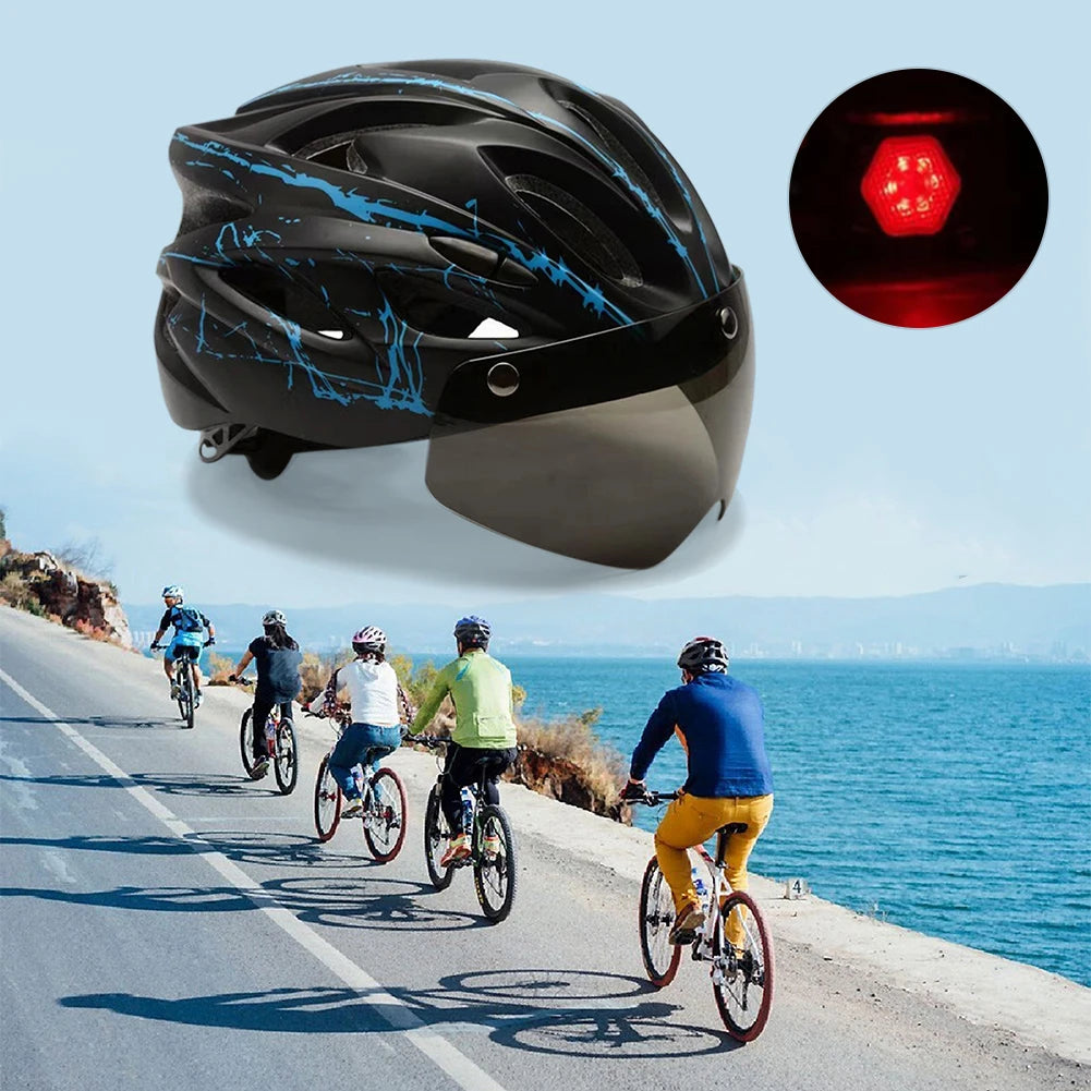 Casco de seguridad ultraligero Mountain e-Bike con iluminación trasera