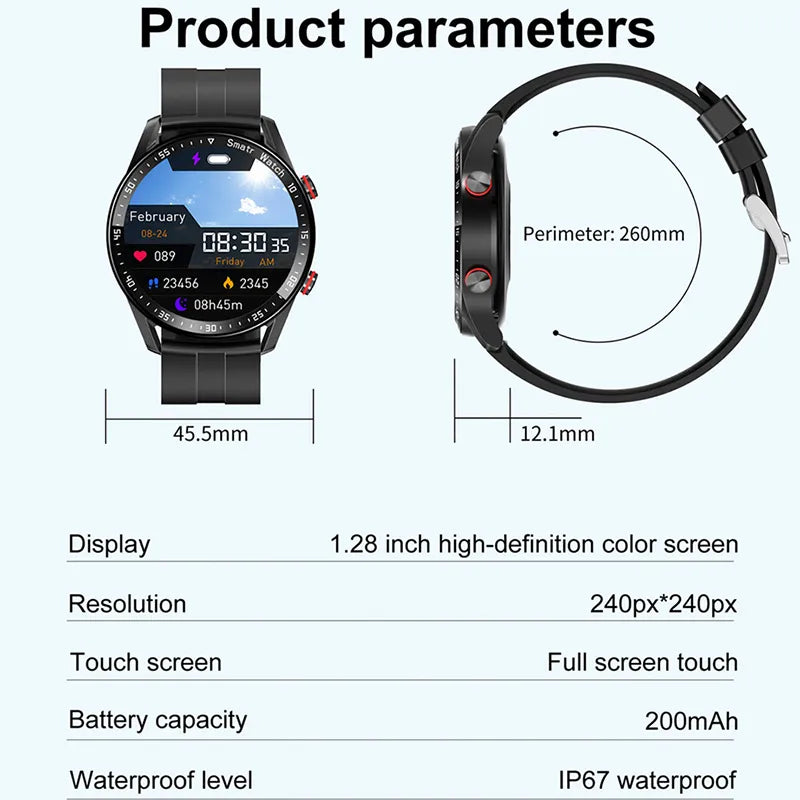 Montre intelligente de sport étanche ECG + PPG