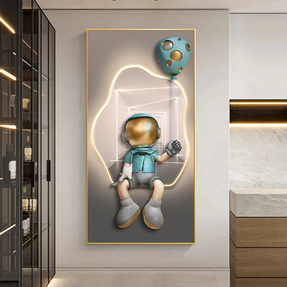 Decorative canvas astronaut 