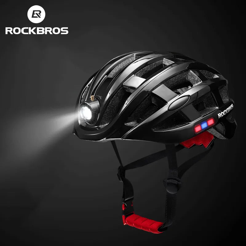 Ultralight Mountain e-Bike Safety Helmet with Double Safety Lighting 