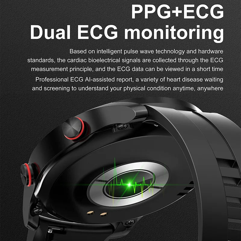 Montre intelligente de sport étanche ECG + PPG