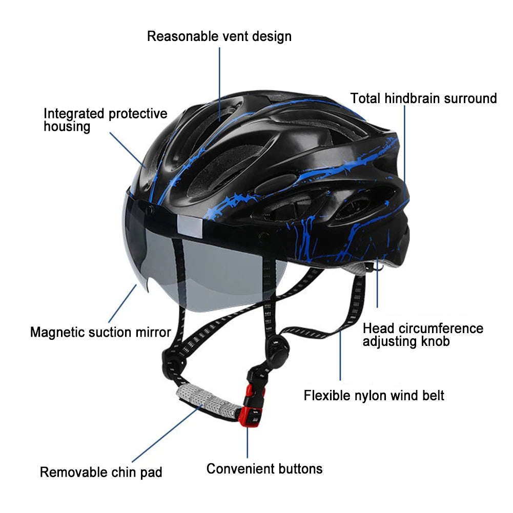 Casco de seguridad ultraligero Mountain e-Bike con iluminación trasera